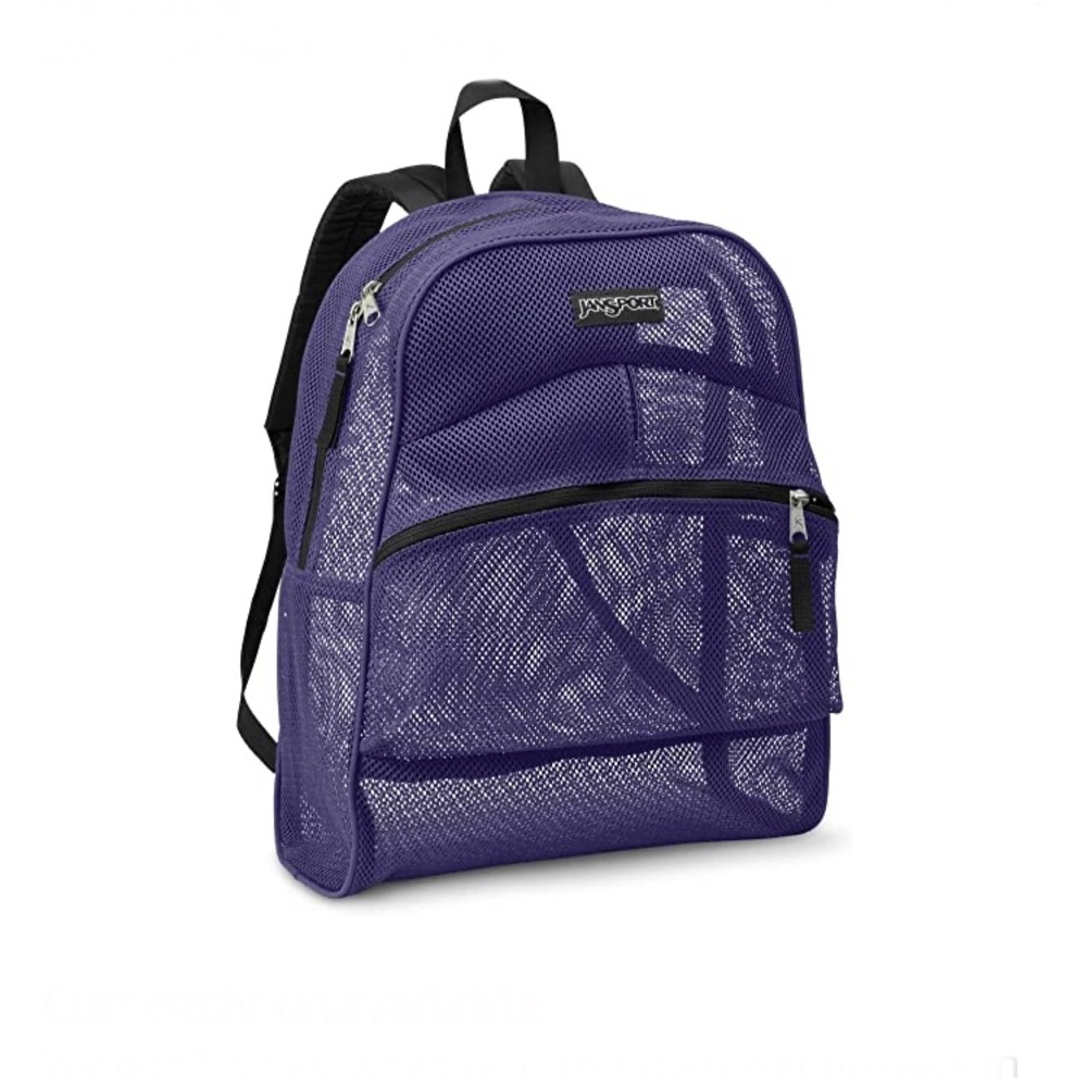 NWT Mesh Electric Purple Backpack/Book Bag